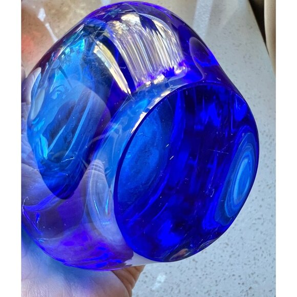 Skrdlovice Blown Glass Vase Milena Veliskova & Maria Stahlikov 6.75” MCM READ - Picture 7 of 13